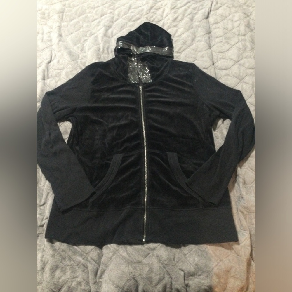 EUC Juicy Couture velour and ribbed sweatshirt 1x
